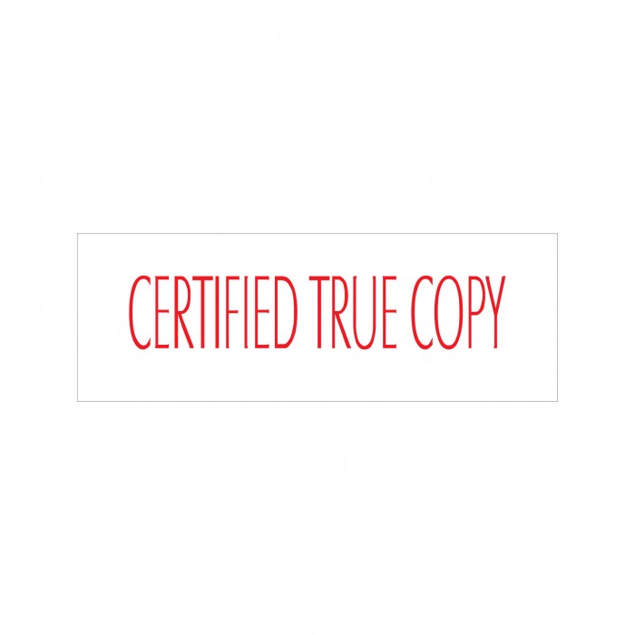 Certified True Copy Stock Stamp 4911/81 38x14mm